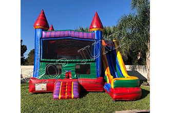 HOP JUMP factory price inflatable bounce combo slide for children