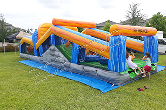 Adults funny Inflatable marble obstacle course custom sizes