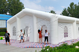 White color giant inflatable event tent for exhibition shows
