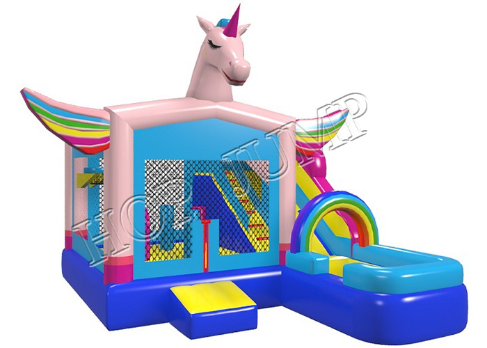 Unicorn Inflatable bounce combo For Kids