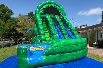 MWS-44 marble PVC green inflatable water slide