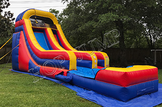 MWS-38 commercial PVC 3x8m backyard inflatable water slide for kids children
