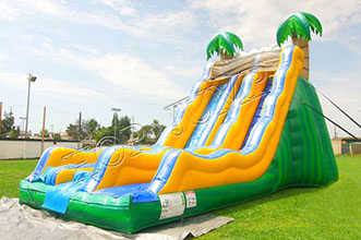 MWS-29 palm tree inflatable dry slide outdoor slide game for children