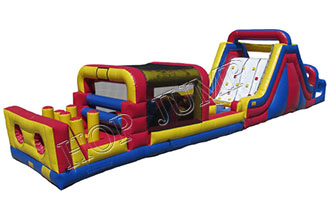 Guangdong factory price inflatable obstacle course adults kids outdoor obstacle game toy wholesale