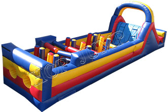 kids children obstacle game PVC inflatable obstacle course for outdoor
