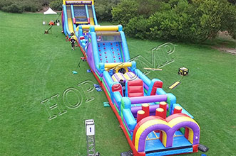 party event funny game PVC inflatable obstacle course for children adults