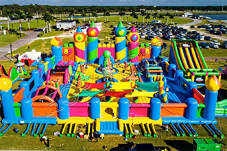 funny outdoor games inflatable playground fun city inflatable theme park