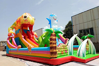 Giant size chameleon Inflatable children fun city
