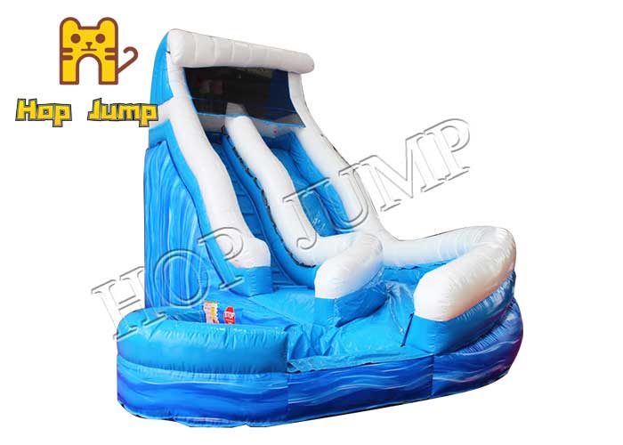 MWS-14 Blue curve wetdry slide inflatable water slide 18ft