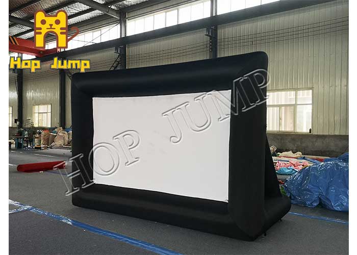 Inflatable movie screen projector for backyard party