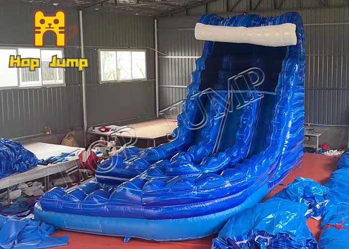 MWS-02 18ft inflatable water slide marble blue color customized commercial use party rental
