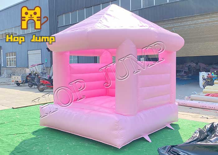 Pink bounce house inflatable commercial grade pvc material bounce house
