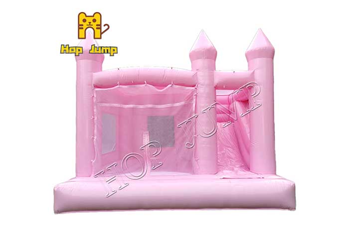 Pink bounce house combo slide inflatable for wedding